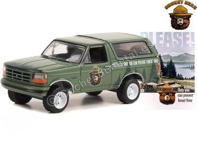 Cochesdemetal.es 1996 Ford Bronco "Smokey Bear Series 2" 1:64 Greenlight 38040E