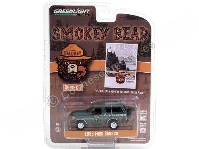 Cochesdemetal.es 1996 Ford Bronco "Smokey Bear Series 2" 1:64 Greenlight 38040E 2