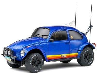 Cochesdemetal.es 1975 Volkswagen VW Escarabajo "Baja Bug" Azul Metalizado 1:18 Solido S1809601