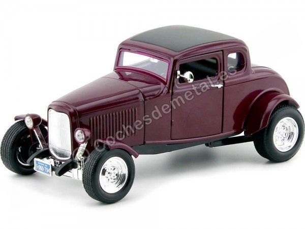 1932 Ford Five-Window Coupe Violeta 1:18 Motor Max 73171 Cochesdemetal 1 - Coches de Metal 