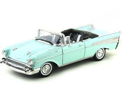 Cochesdemetal.es 1957 Chevrolet Bel Air Open Convertible Verde 1:18 Motor Max 73175