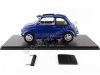 CARSDEMETAL.ES 1968 FIAT 500 F CUSTOM avec toit bleu foncé 1:12 KK KKDC120063