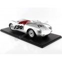 Cochesdemetal.es 1956 Porsche 550A Spyder "Pequeño Bastardo, Nº130 James Dean" Plateado/Rojo 1:12 KK-Scale KKDC120111