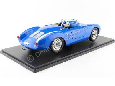 Cochesdemetal.es 1956 Porsche 550A Spyder Azul/Blanco 1:12 KK-Scale KKDC120112 2