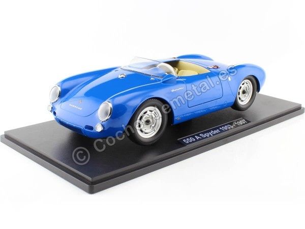 Cochesdemetal.es 1956 Porsche 550A Spyder Azul/Blanco 1:12 KK-Scale KKDC120112