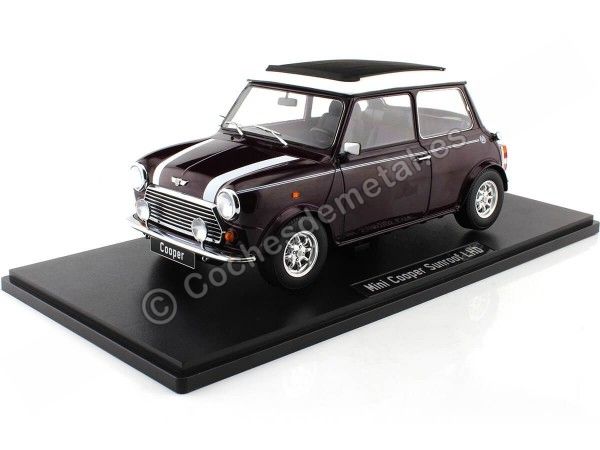 Cochesdemetal.es 1997 Mini Cooper con Techo Corredizo Violeta/Blanco 1:12 KK-Scale KKDC120075L