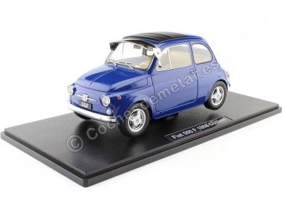 Cochesdemetal.es 1968 Fiat 500 F Custom Con Techo Corredizo Azul Oscuro 1:12 KK-Scale KKDC120063