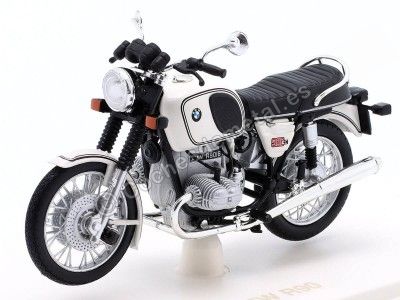 Cochesdemetal.es 1974 Motocicleta BMW R90/6 Blanca 1:18 Norev 182036
