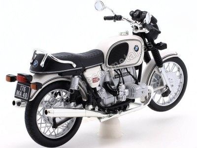 Cochesdemetal.es 1974 Motocicleta BMW R90/6 Blanca 1:18 Norev 182036 2