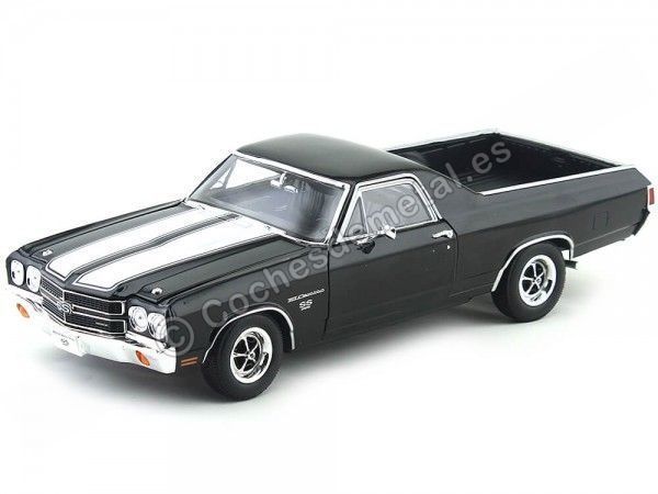 Cochesdemetal.es 1970 Chevrolet El Camino SS 396 Negro 1:18 Welly 12543