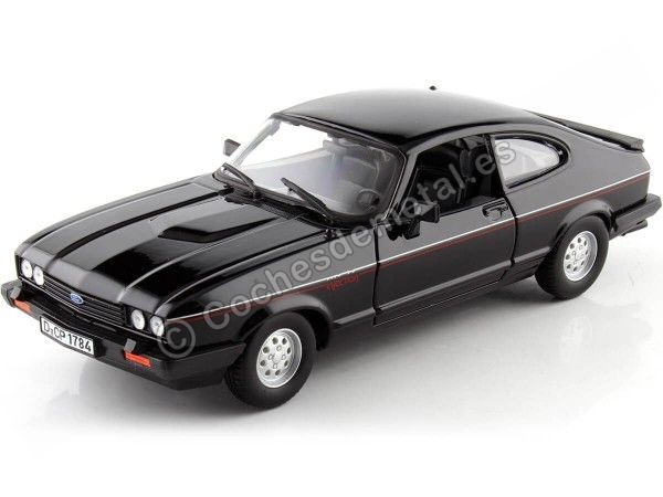 Cochesdemetal.es 1982 Ford Capri Mark III 2.8 Inyection Negro 1:24 Bburago 18-21093