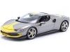 Cochesdemetal.es 2022 Ferrari 296 GTB Assetto Fiorano Gris/Amarillo 1:18 Bburago 16017