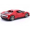 Cochesdemetal.es 2022 Ferrari 296 GTB Assetto Fiorano Rojo/Blanco 1:18 Bburago 16017