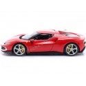 Cochesdemetal.es 2022 Ferrari 296 GTB Assetto Fiorano Rojo/Blanco 1:18 Bburago 16017