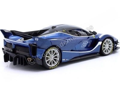 Cochesdemetal.es 2018 Ferrari FXX-K Evoluzione Hybrid 6.3 V12 Azul/Blanco 1:18 Bburago 16012 2