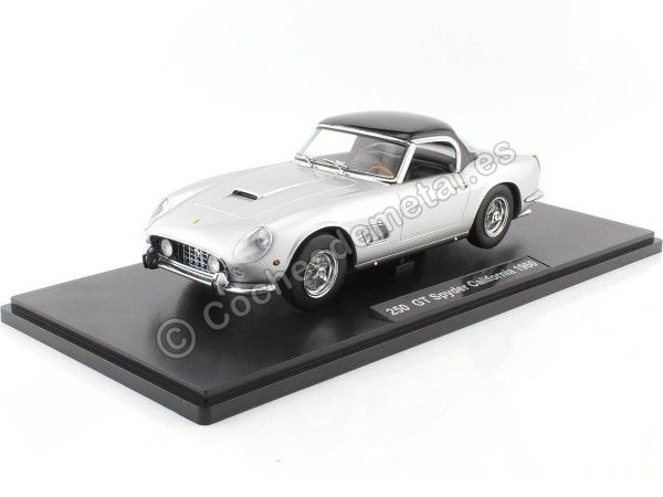 Cochesdemetal.es 1960 Ferrari 250 GT California Spyder Plateado/Negro 1:18 KK-Scale KKDC181042