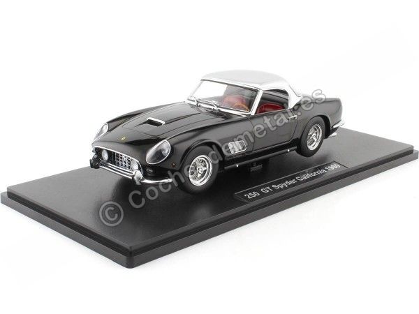 Cochesdemetal.es 1960 Ferrari 250 GT California Spyder Negro/Plateado 1:18 KK-Scale KKDC181043