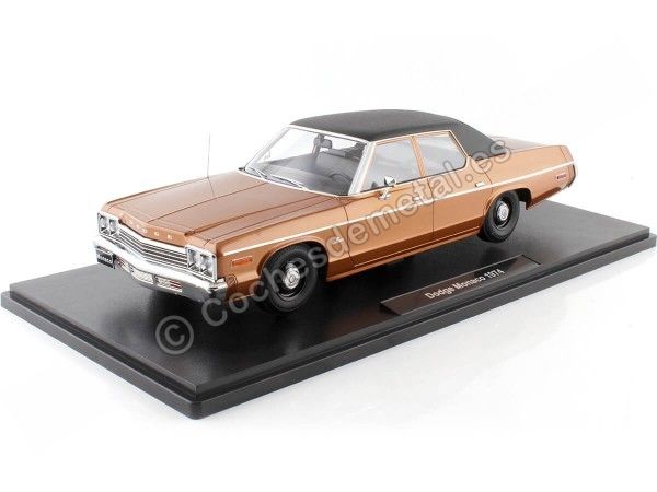 Cochesdemetal.es 1974 Dodge Monaco Bronce Metalizado/Negro 1:18 KK-Scale KKDC181123