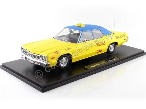 Cochesdemetal.es 1974 Dodge Monaco Taxi Texas Amarillo/Azul 1:18 KK-Scale KKDC181126