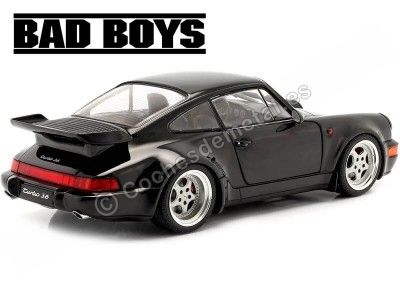 Cochesdemetal.es 1993 Porsche 911 (964) Turbo 3.6 "Bad Boys" Negro 1:18 Solido S1803404 2