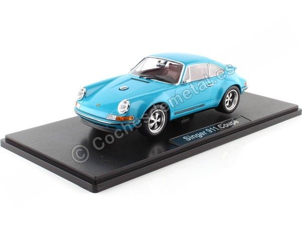Cochesdemetal.es 2019 Porsche 911 Coupe Custom Singer Azul Turquesa 1:18 KK-Scale KKDC180445