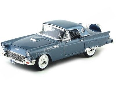 Cochesdemetal.es 1957 Ford Thunderbird Open Convertible Azul 1:18 Lucky Diecast 92358