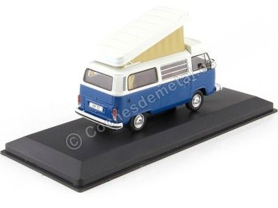 Cochesdemetal.es 1978 Volkswagen VW Transporter Type II (T2) Westfalia Azul/Blanco 1:43 IXO Models CLC502NSP.22 2