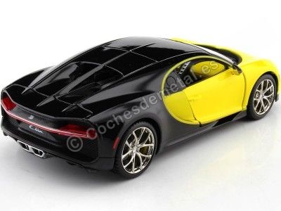 Cochesdemetal.es 2016 Bugatti Chiron Amarillo/Negro Metalizado 1:24 Maisto 32509 2