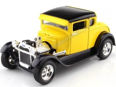 Cochesdemetal.es 1929 Ford Model A Hot Rod Coupe Amarillo/Negro 1:24 Maisto 31201