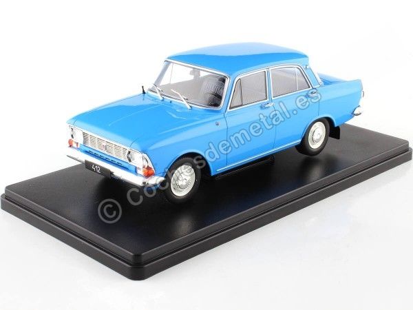 Cochesdemetal.es 1970 Moskwitsch 412 Azul Claro 1:24 WhiteBox 124196