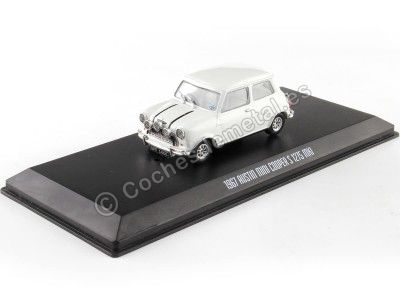 Cochesdemetal.es 1967 Austin Mini Cooper S 1275 MK1 "The Italian Job" Blanco 1:43 Greenlight 86551