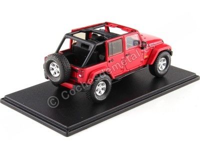 Cochesdemetal.es 2017 Jeep Wrangler Unlimited Sahara Rojo 1:43 Greenlight 86177 2