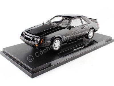 Cochesdemetal.es 1986 Ford Mustang GT 5.0 Negro 1:18 Welly 12526