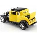 Cochesdemetal.es 1929 Ford Modèle A Hot Rod Coupé Amarillo / Negro 1:24 Food 31201