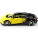 Cochesdememetal.es 2016 Bugatti Chiron Amarillo / Negro Metallades 1:24 Food 32509