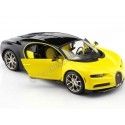 Cochesdememetal.es 2016 Bugatti Chiron Amarillo / Negro Metallades 1:24 Food 32509