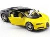 Cochesdememetal.es 2016 Bugatti Chiron Amarillo / Negro Metallades 1:24 Food 32509