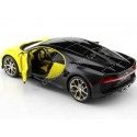 Cochesdememetal.es 2016 Bugatti Chiron Amarillo / Negro Metallades 1:24 Food 32509