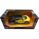 Cochesdememetal.es 2016 Bugatti Chiron Amarillo / Negro Metallades 1:24 Food 32509