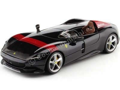 Cochesdemetal.es 2019 Ferrari Monza SP1 Barchetta Monoposto Negro/Rojo 1:24 Bburago 26027