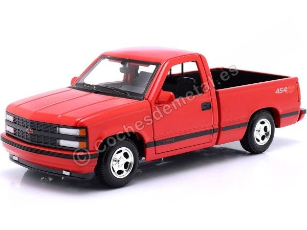 Cochesdemetal.es 1993 Chevrolet 454 SS Pick-Up Rojo 1:24 Maisto 32901