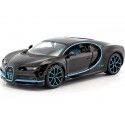 Cochesdemetal.es 2017 Bugatti Chiron Zero-400-Zero Negro/Azul 1:24 Maisto 31514