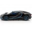Cochesdemetal.es 2017 Bugatti Chiron Zero-400-Zero Negro/Azul 1:24 Maisto 31514