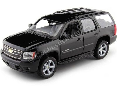 Cochesdemetal.es 2008 Chevrolet Tahoe LT Negro 1:24 Welly 22509