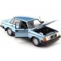 Cochesdemetal.es 1986 Volvo 240 GL Metal bleu clair 1:24 Welly 24102