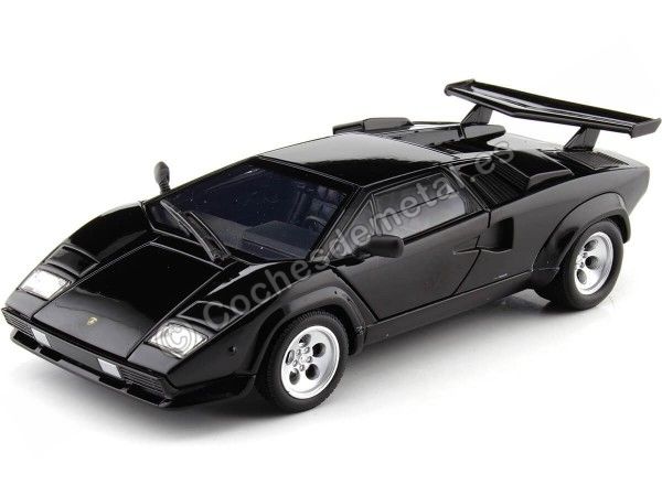Cochesdemetal.es 1974 Lamborghini Countach LP 5000 S Negro 1:24 Welly 24112