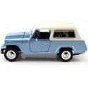 CARSDEMETAL.ES 1970 Jeep Jeepster Commando avec toit bleu métallique bleu clair 1:24 Welly 24117