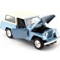 CARSDEMETAL.ES 1970 Jeep Jeepster Commando avec toit bleu métallique bleu clair 1:24 Welly 24117