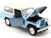 CARSDEMETAL.ES 1970 Jeep Jeepster Commando avec toit bleu métallique bleu clair 1:24 Welly 24117