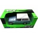 CARSDEMETAL.ES 1970 Jeep Jeepster Commando avec toit bleu métallique bleu clair 1:24 Welly 24117